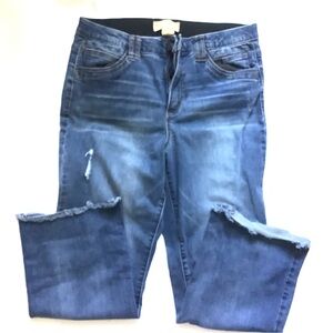 Democracy Women's Falre-Wide Leg Blue Jeans